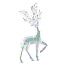 Χριστουγεννιάτικος Τάρανδος Ακρυλικός Διάφανος (14cm)